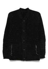 Layer Zero button-fastening ribbed cardigan - Nero