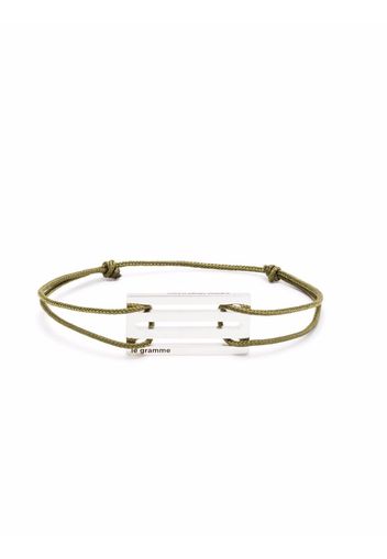 Le Gramme punched cord bracelet - Argento