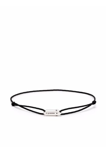 Le Gramme logo capsule cord bracelet - Argento