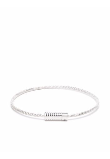 Le Gramme 9g pyramid cable bracelet - Argento