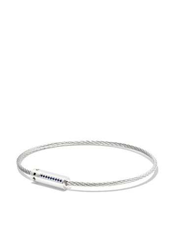 Le Gramme sterling silver Cable sapphire bracelet - Argento