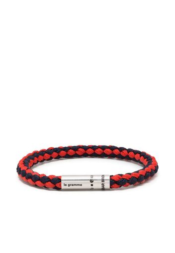 LE GRAMME x Orlebar Brown engraved-logo bracelet - Blu