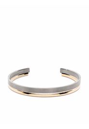 Le Gramme Bracciale rigido Ribbon in oro giallo 18kt e argento sterling