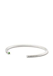 Le Gramme sterling silver 15g tsavorite bangle - Argento