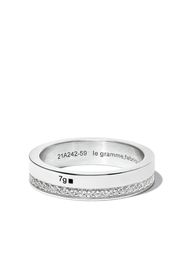 Le Gramme 7g diamond line polished band ring - Argento