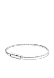 Le Gramme sterling silver Cable sapphire bracelet - Argento