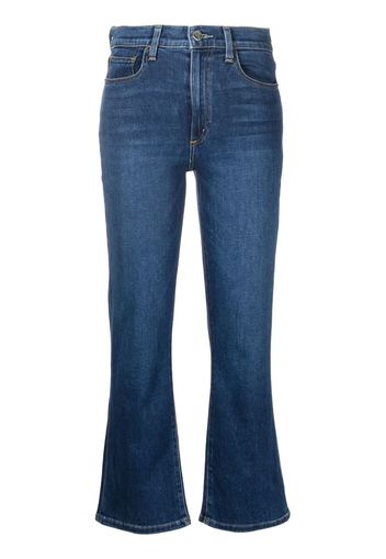 Le Jean flared cropped-leg trousers - Blu