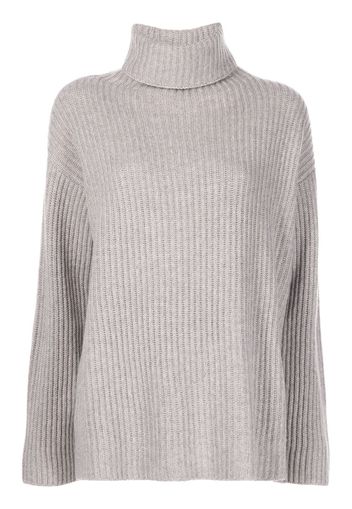 Le Kasha ribbed roll neck cashmere jumper - Marrone