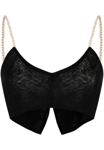 Le Kasha Top crop Ashmant - Nero