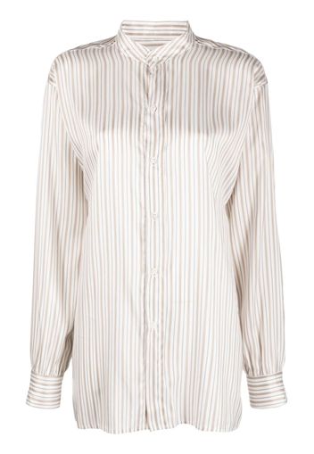 Le Kasha Henryl striped silk shirt - Bianco