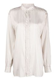 Le Kasha Henryl striped silk shirt - Bianco