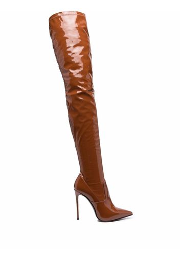 Le Silla Eva thigh-high stiletto boots - Marrone