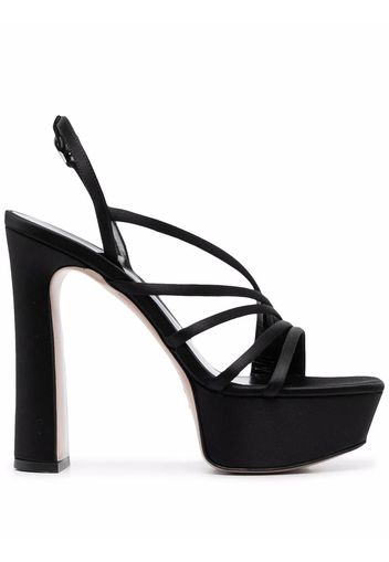 Le Silla asymmetric platform sandals - Nero