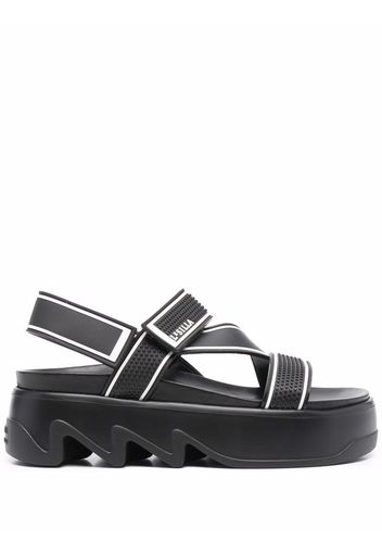 Le Silla cross-strap platform sandals - Nero