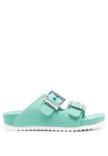 Le Silla buckle-detail open-toe slides - Blu