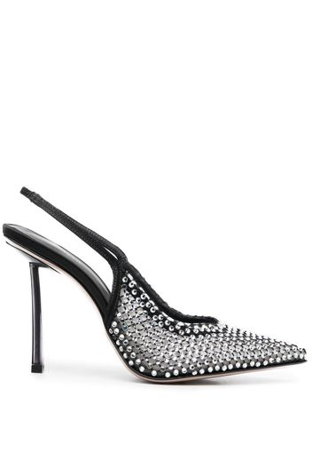 Le Silla Gilda mesh-panel 110mm pumps - Nero