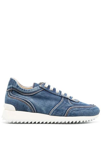 Le Silla denim low-top trainers - Blu