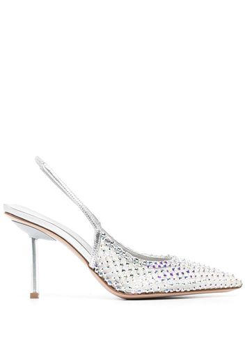 Le Silla Gilda 50mm crystal-embellished pumps - Argento