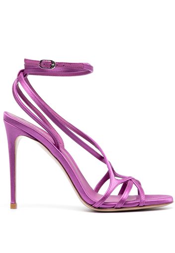 Le Silla Belen 100mm leather sandals - Viola