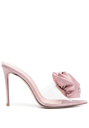 Le Silla floral-appliqué 110mm transparent sandals - Rosa