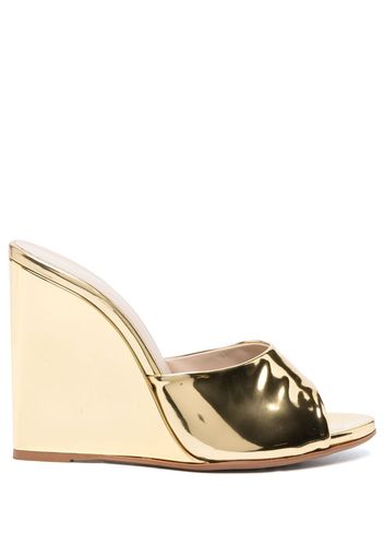 Le Silla Kira 124mm high-wedge heel mules - Oro