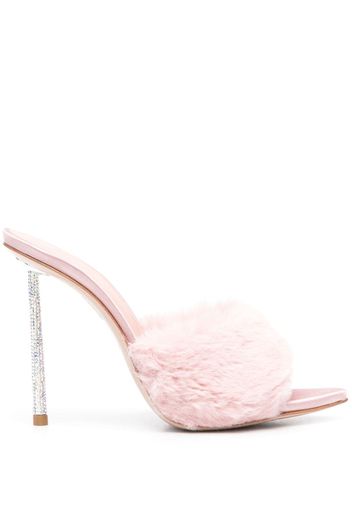 Le Silla Bella 105mm faux-fur mules - Rosa