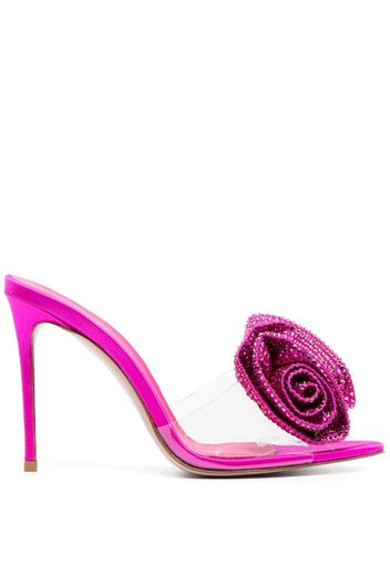 Le Silla Mules Rose con cristalli 100mm - Rosa