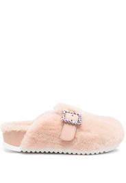 Le Silla Slippers Rita con fibbia gioiello - Rosa