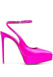 Le Silla 140mm Uma satin slingback pumps - Rosa