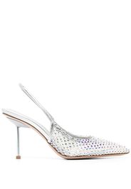 Le Silla Gilda 50mm crystal-embellished pumps - Argento