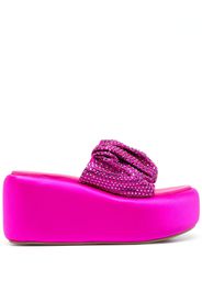 Le Silla rhinestone-embellished 100mm platform mules - Rosa