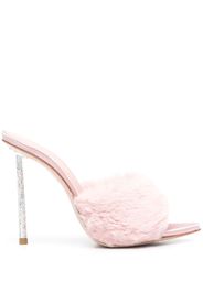 Le Silla Bella 105mm faux-fur mules - Rosa