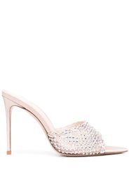 Le Silla Gilda 100mm crystal-embellished mules - Toni neutri