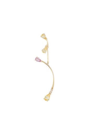 Orecchino a bottone in oro 18kt con diamanti Rose More e Lemon Flare