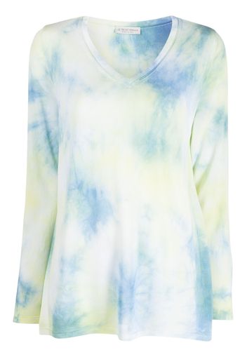 Le Tricot Perugia tie-dye print long-sleeve top - Blu