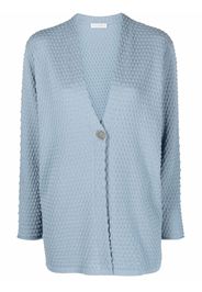 Le Tricot Perugia textured button-front cardigan - Blu