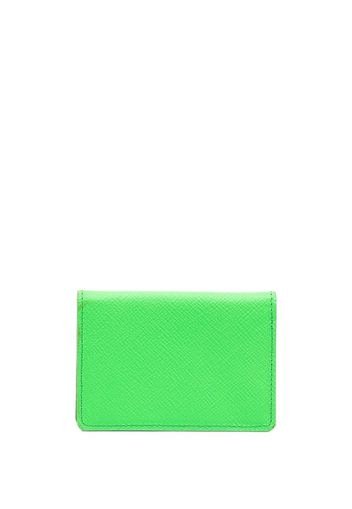 Leathersmith of London Portacarte con logo - Verde