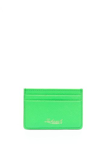 Leathersmith of London Portacarte con logo - Verde