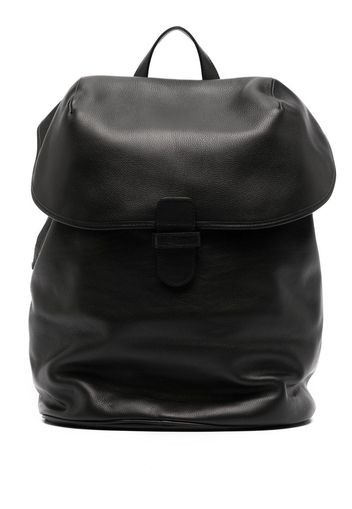 Leathersmith of London leather logo-embossed backpack - Nero