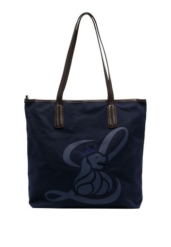 Leathersmith of London Lion canvas shopping bag - Blu