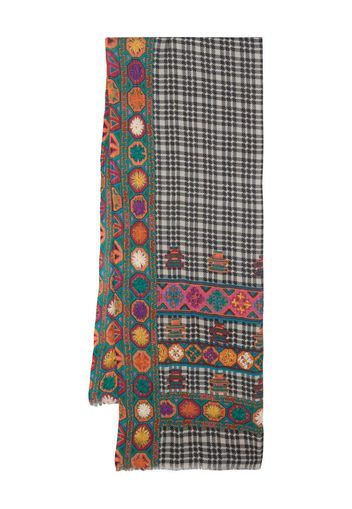 Leathersmith of London check-print wool scarf - Nero