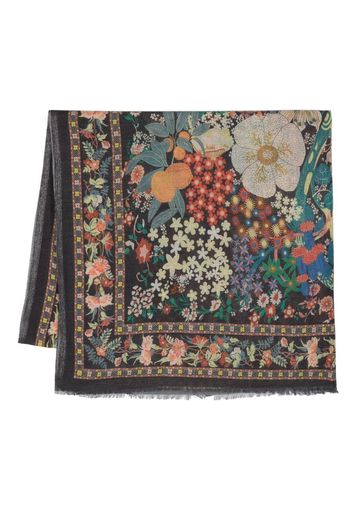 Leathersmith of London floral-print scarf - Marrone