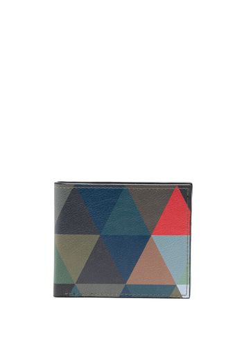 Leathersmith of London geometric-pattern pebbled leather wallet - Blu