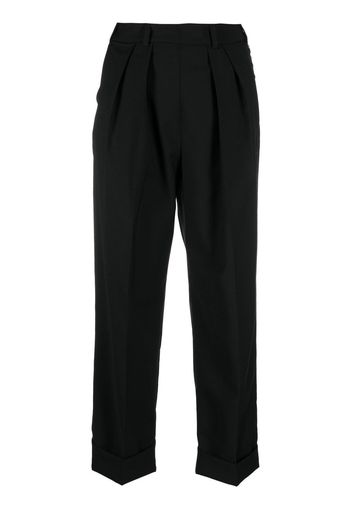 Lebrand Pantaloni crop sartoriali - Nero