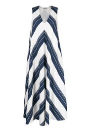 Lee Mathews Hampden V-neck striped dress - Bianco