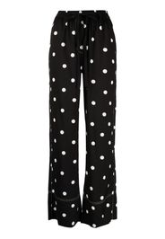 Lee Mathews Olive polka dot-print trousers - Nero