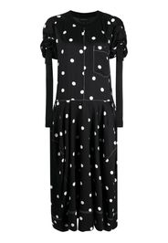 Lee Mathews polka dot-print midi dress - Nero