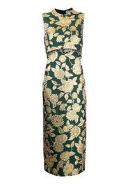 Lela Rose Column floral-print midi dress - Verde