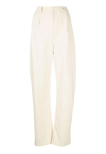 Lemaire straight-leg cotton-blend trousers - Bianco