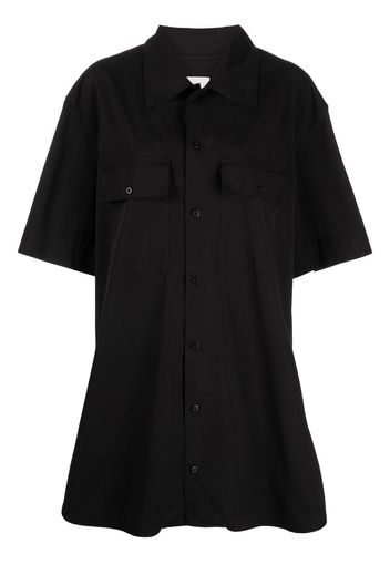 Lemaire short sleeve flared shirt - Nero